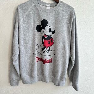 Disney women’s size large gray crewneck Mickey Mouse